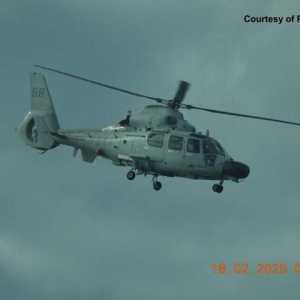 黃巖島上空緊張一幕：解放軍直9如泰山壓頂，菲方女記者直呼上帝